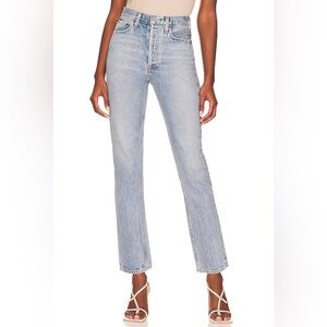 Agolde Riley Crop Jeans in Renewal 100% Cotton Size 23